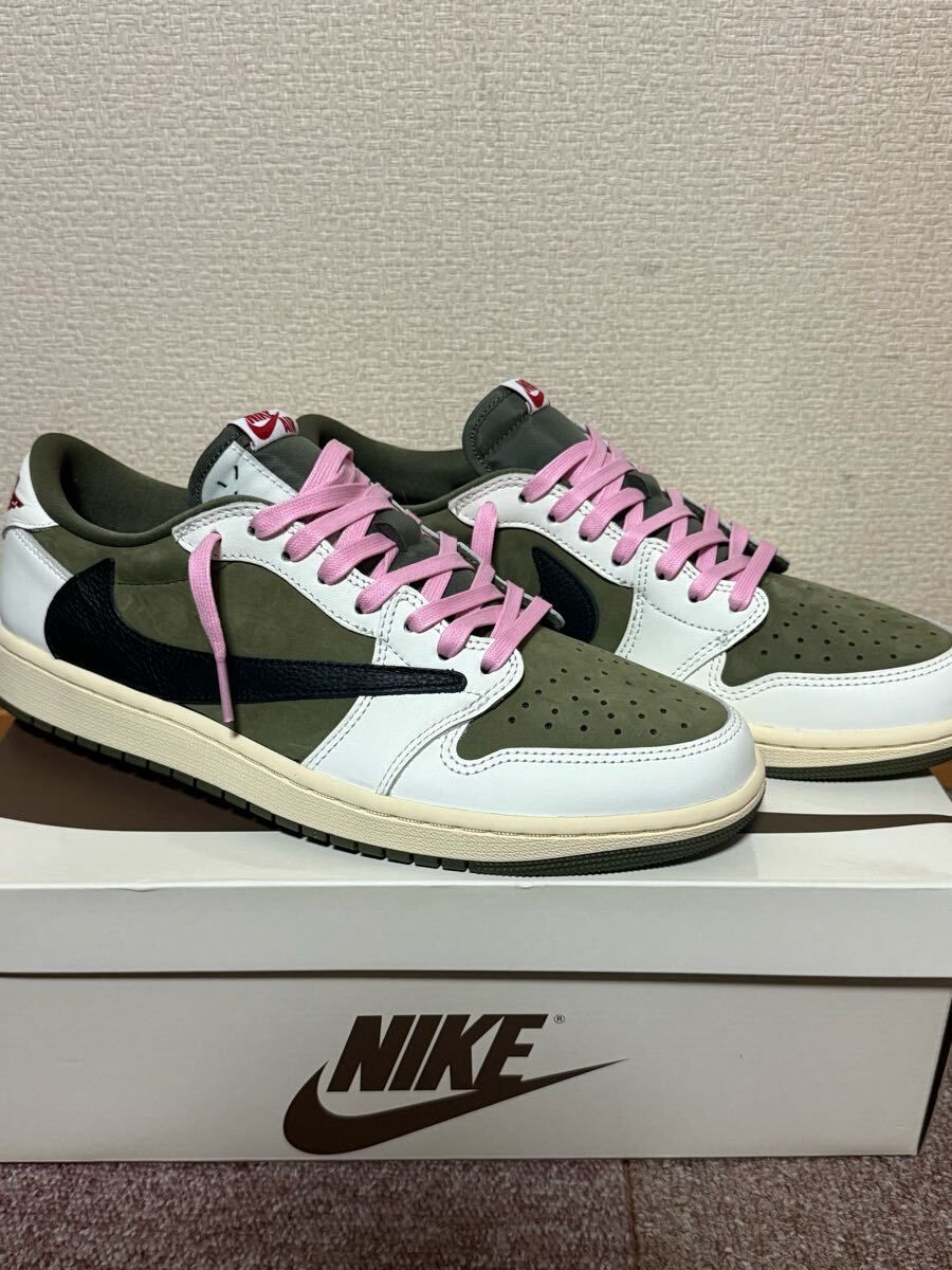 新品 トラヴィススコット ナイキ エアジョーダン ローリバースオリーブ 28.5
