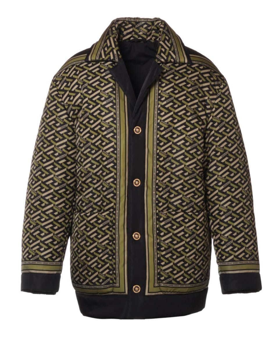 VERSACE グレカ　オーバーサイズパファージャケット