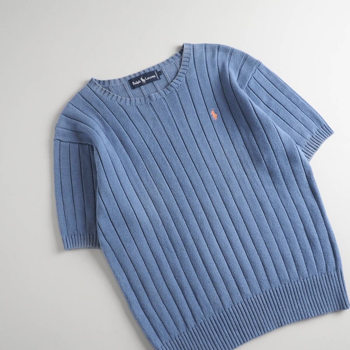 ラルフローレン　正規品　サマーニット　半袖　ブラック　青ポニー　美品 POLO RALPH LAUREN - 美品 ポロ ラルフローレン 半袖ニット
