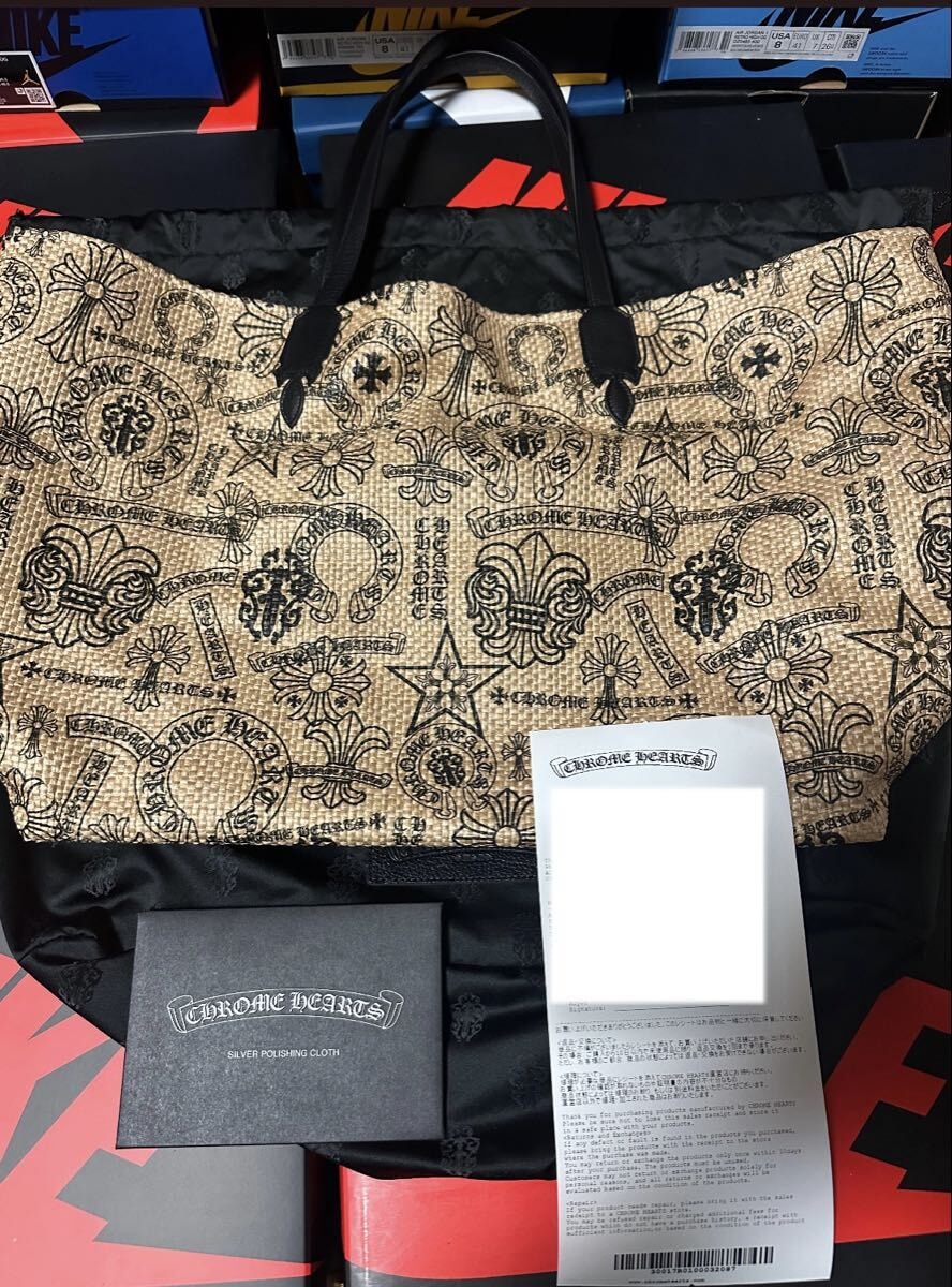 クロムハーツ ステンシル ビーチバッグ "ベージュ"