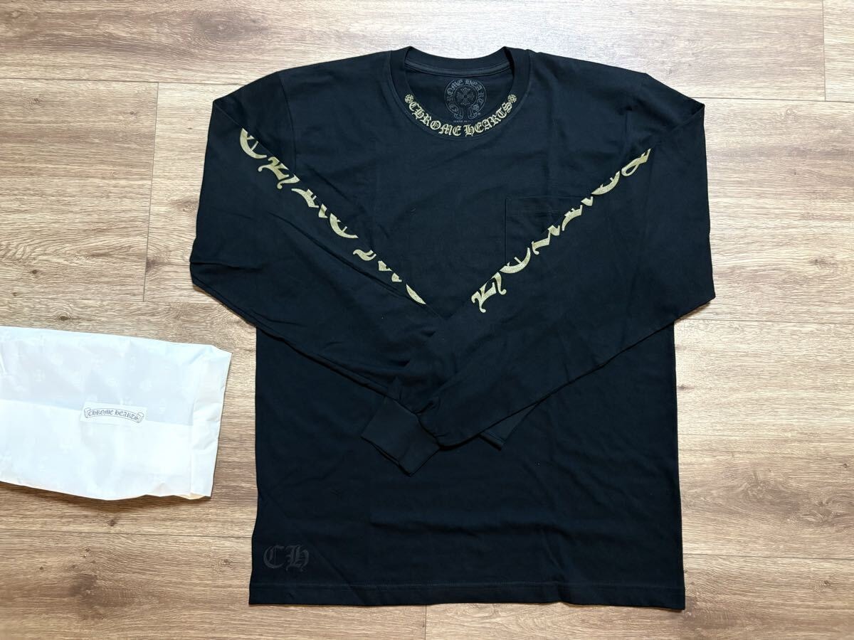 クロムハーツ トリプル クロス ロゴ ロングスリーブ Tシャツ 