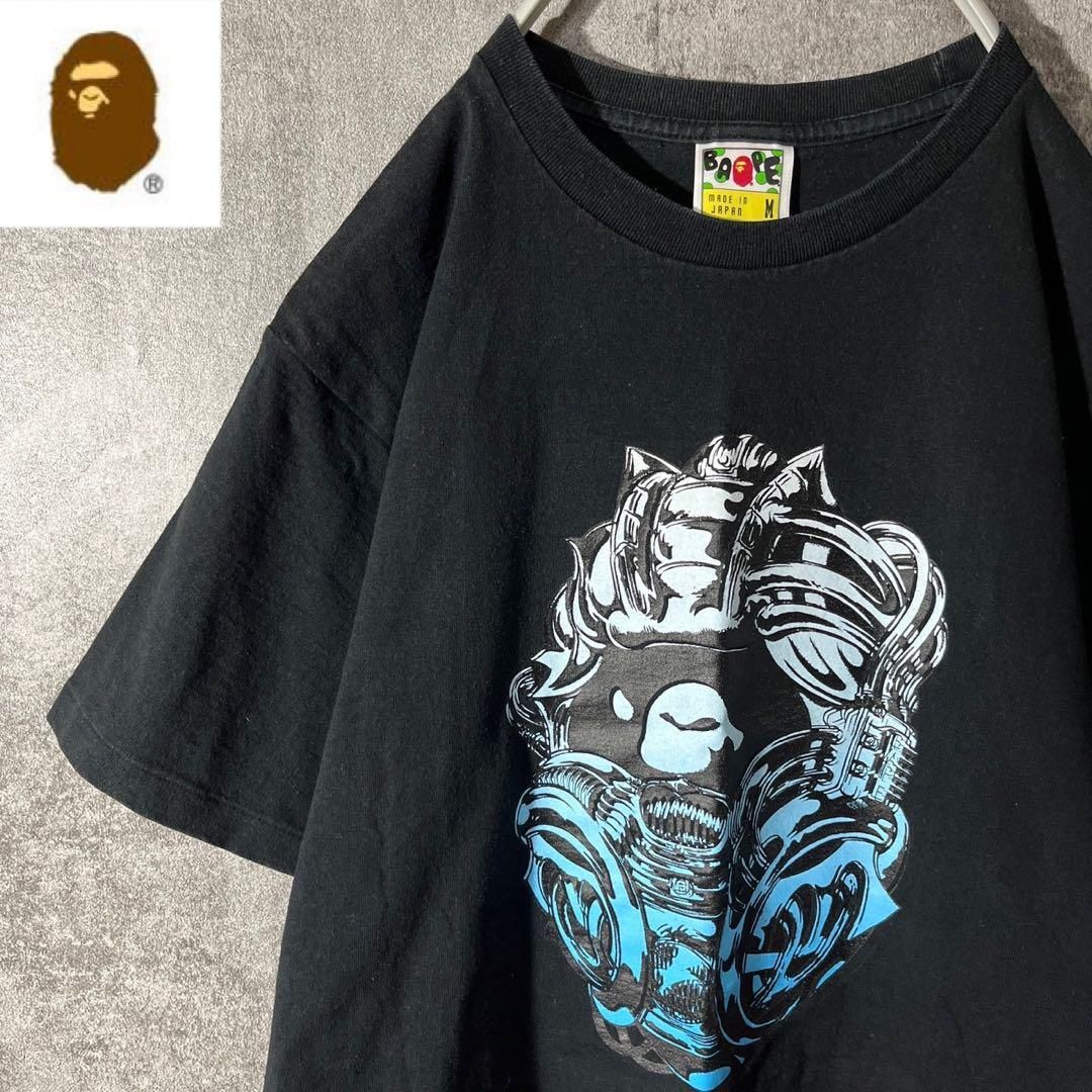 [大人気]　アベイシングエイプ　Tシャツ　プリント◎　大猿　ヘッドホン　存在感◎ 目立った傷や汚れなし】[大人気] アベイシングエイプ Tシャツ
