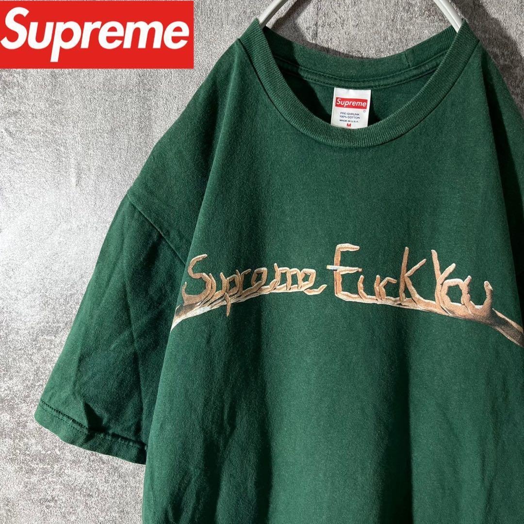 [大人気]　シュプリーム　Tシャツ　プリント◎　指　タバコ　存在感◎　レア◎