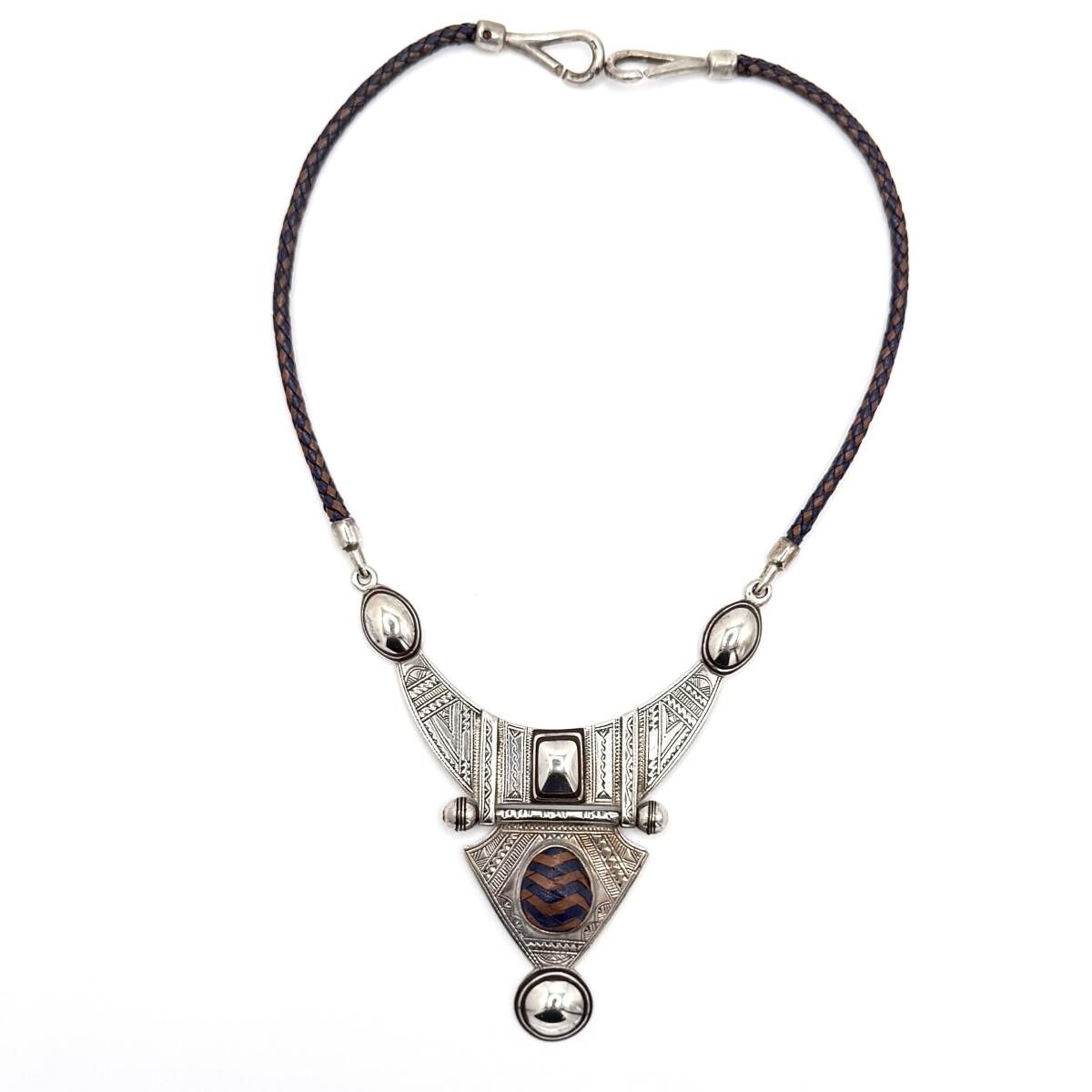 エルメス トゥアレグネックレス/チョーカー Touareg SV×レザー