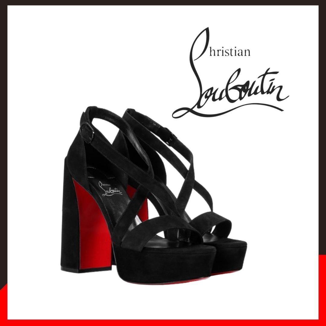 ○★新品 未使用 Christian Louboutin モヴィーダ スエード ブラック 24.5cm相当（クリスチャンルブタン）○●