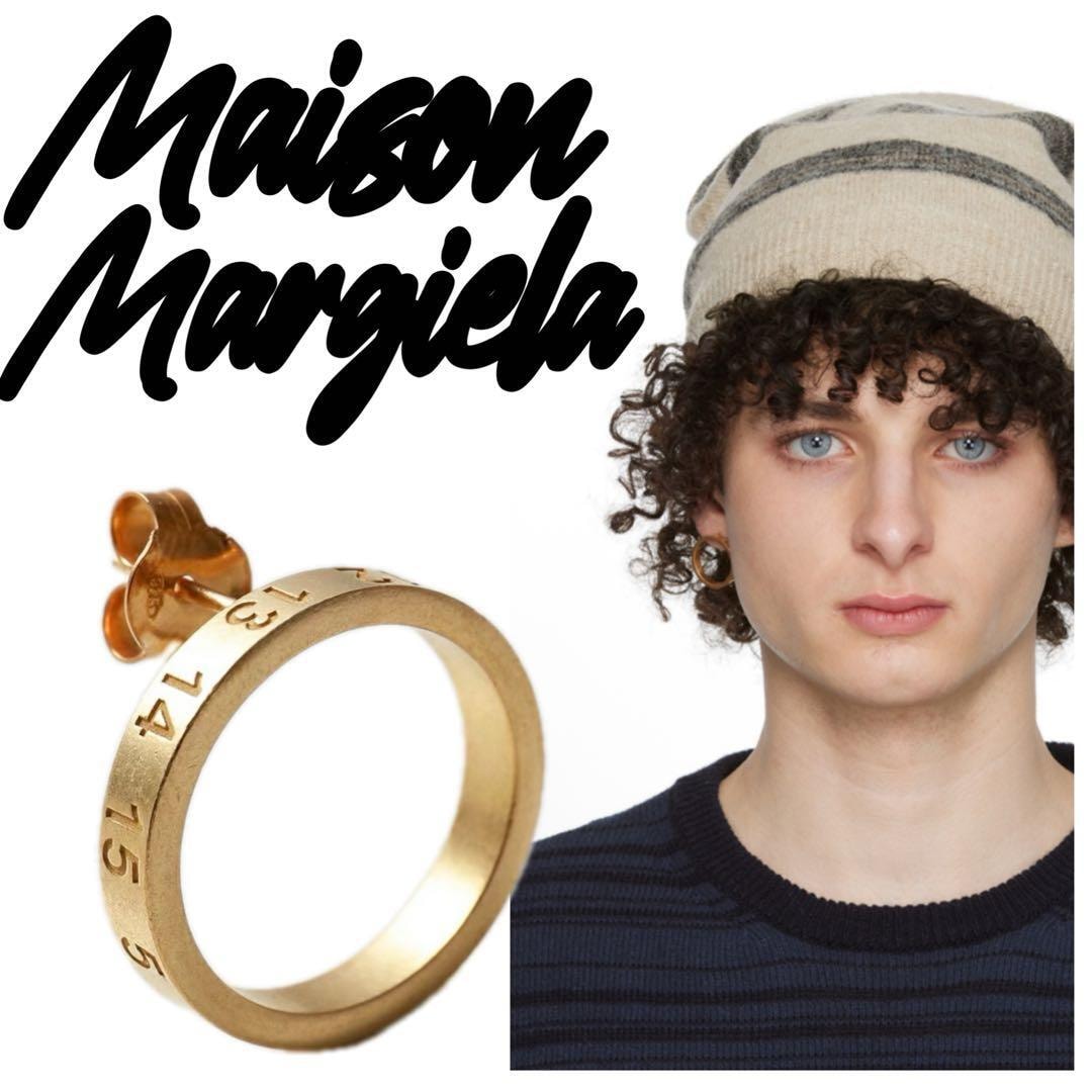 メゾンマルジェラ ナンバー ロゴ サークル イヤリング 