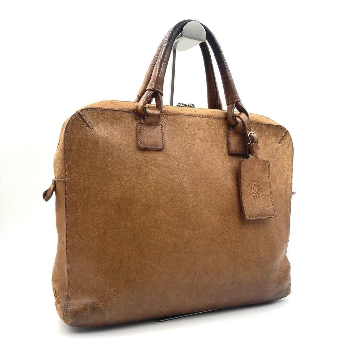 Dunhill　ダンヒルボストンバッグ 茶色 キャンバス Dunhill - ダンヒル Dunhill バッグ ボストンバッグ 旅行カバン PVC