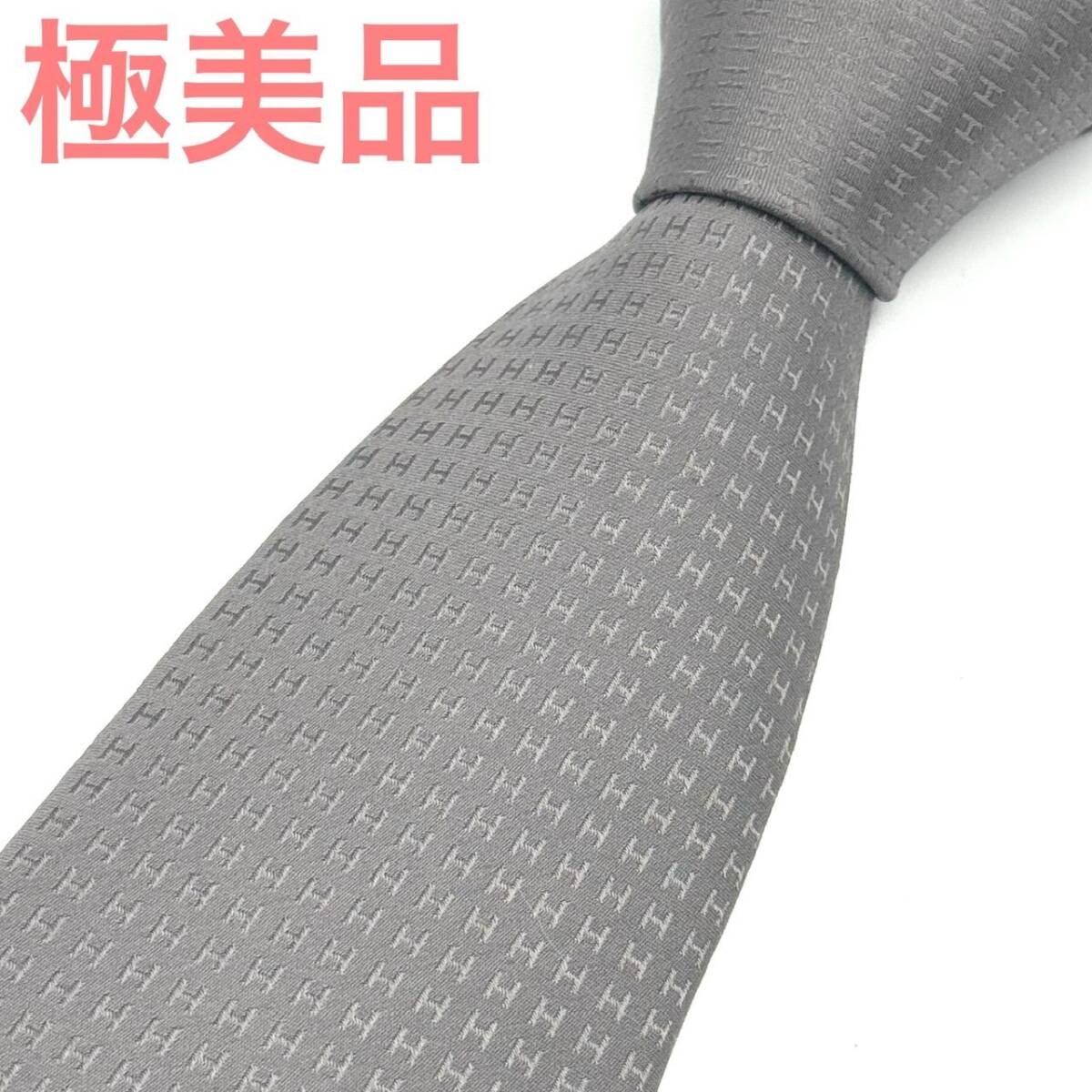 A (未使用に近い)】エルメス ファソネ H ジャガード グレー 総柄