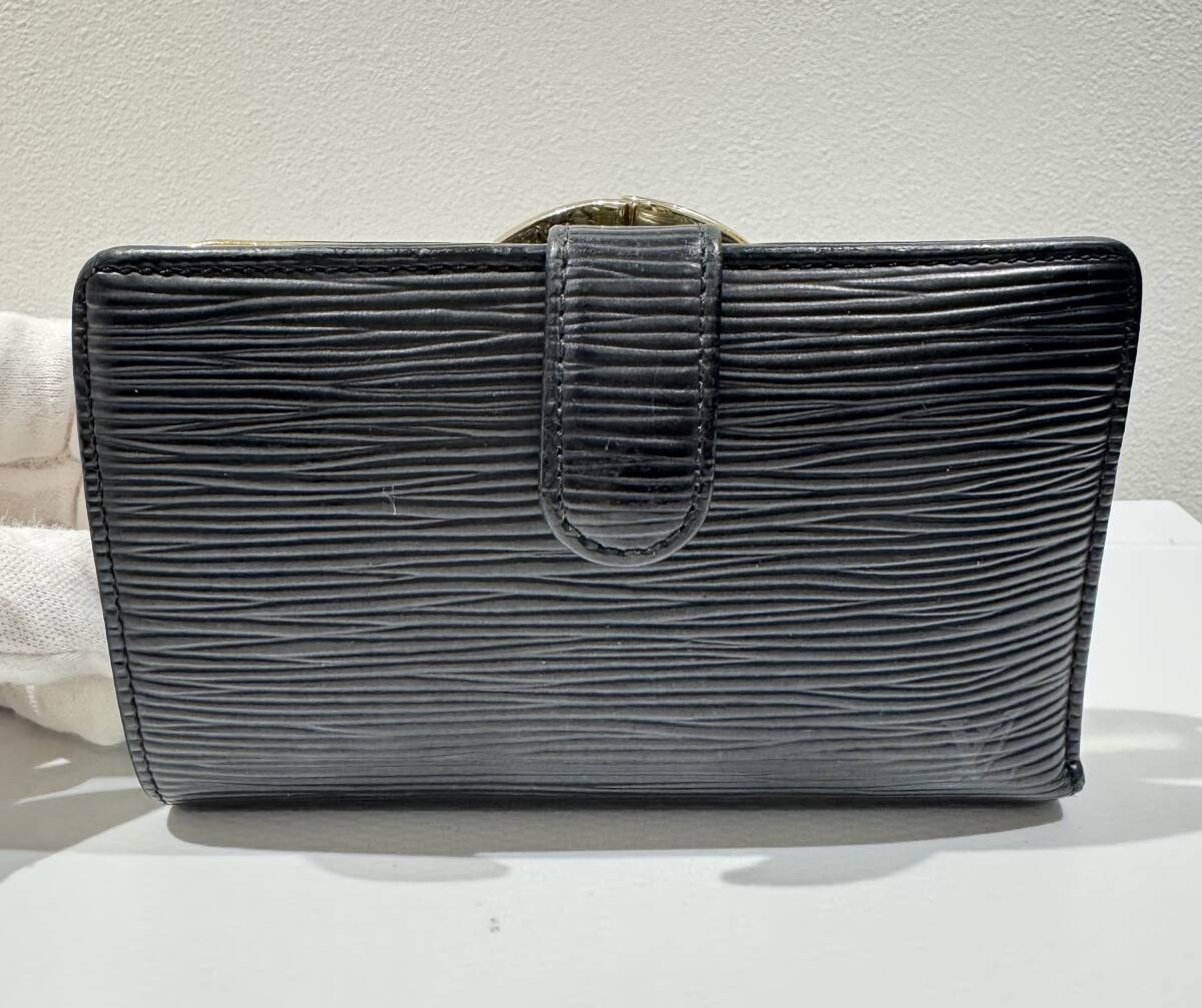 【美品】ルイヴィトン エピ がま口財布 ヴィエノワ ノワール 黒 M63242 MI0061