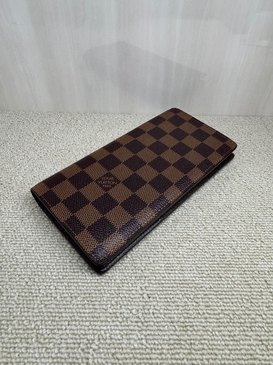 美品 ルイヴィトン ダミエ ポルトフォイユ ブラザ VUITTON LOUIS 長財布 N60017 ポルトフォイユ ブラザ 正規品　