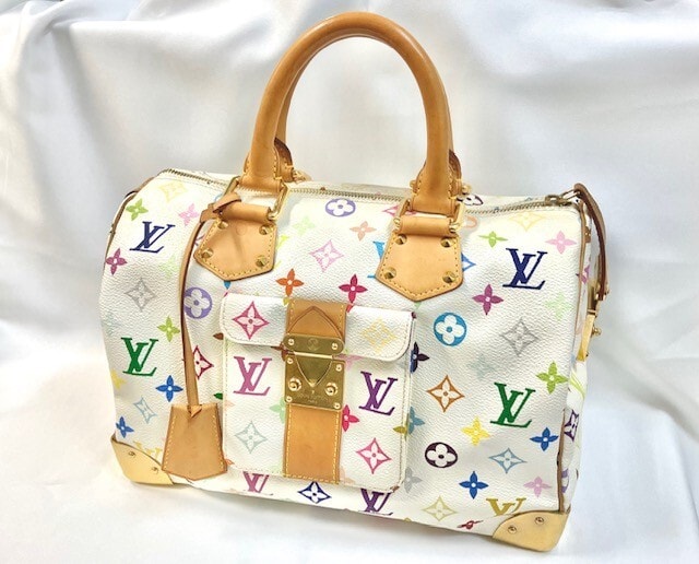 美品★ルイヴィトン マルチカラー スピーディ30 ブロン M92643 村上隆 ボストンバッグ　/BK59