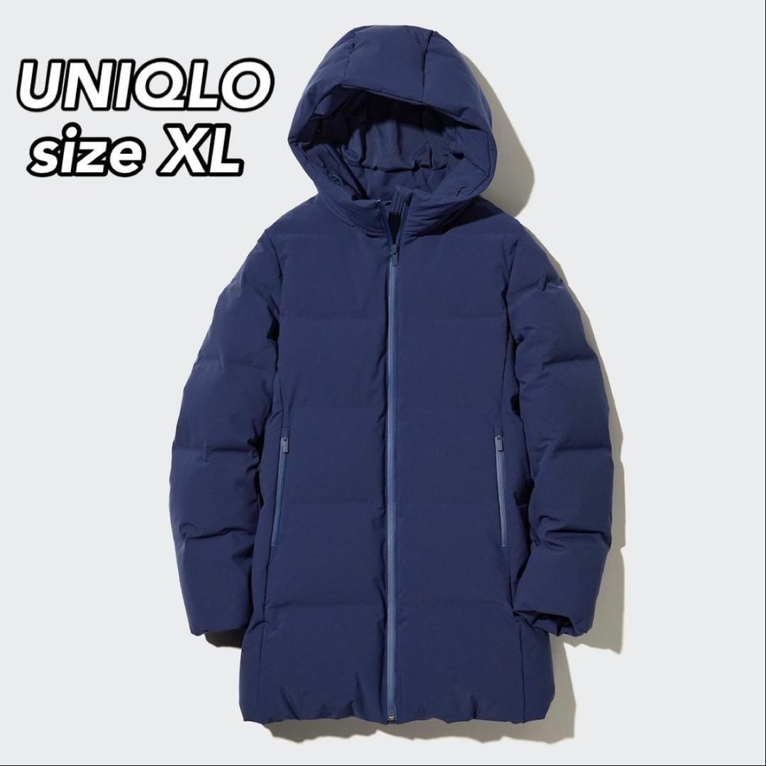 【美品】UNIQLO ストレッチシームレスダウンショートコート レディース XL