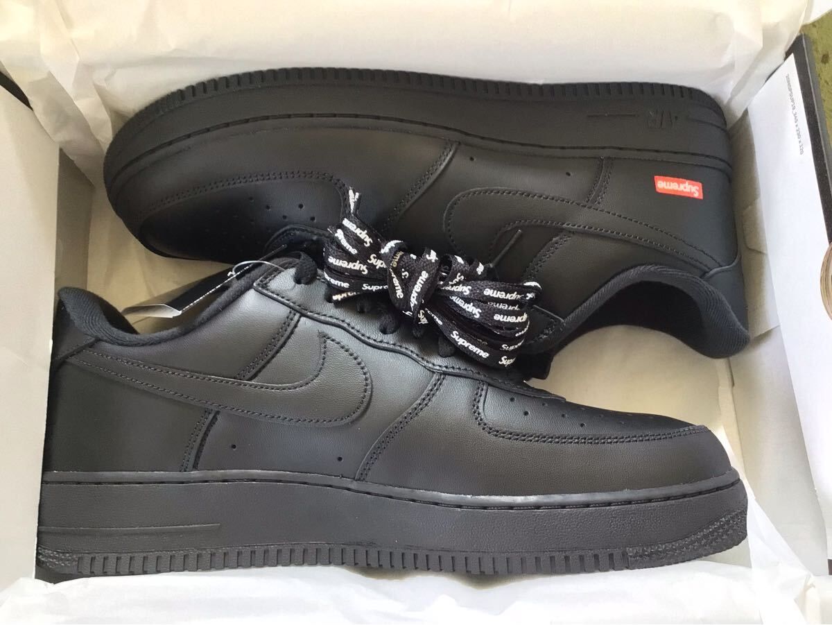 29.5cm シュプリーム　ナイキ　 エア フォース1 黒　新品未試着品　 NIKE AIR FORCE supreme