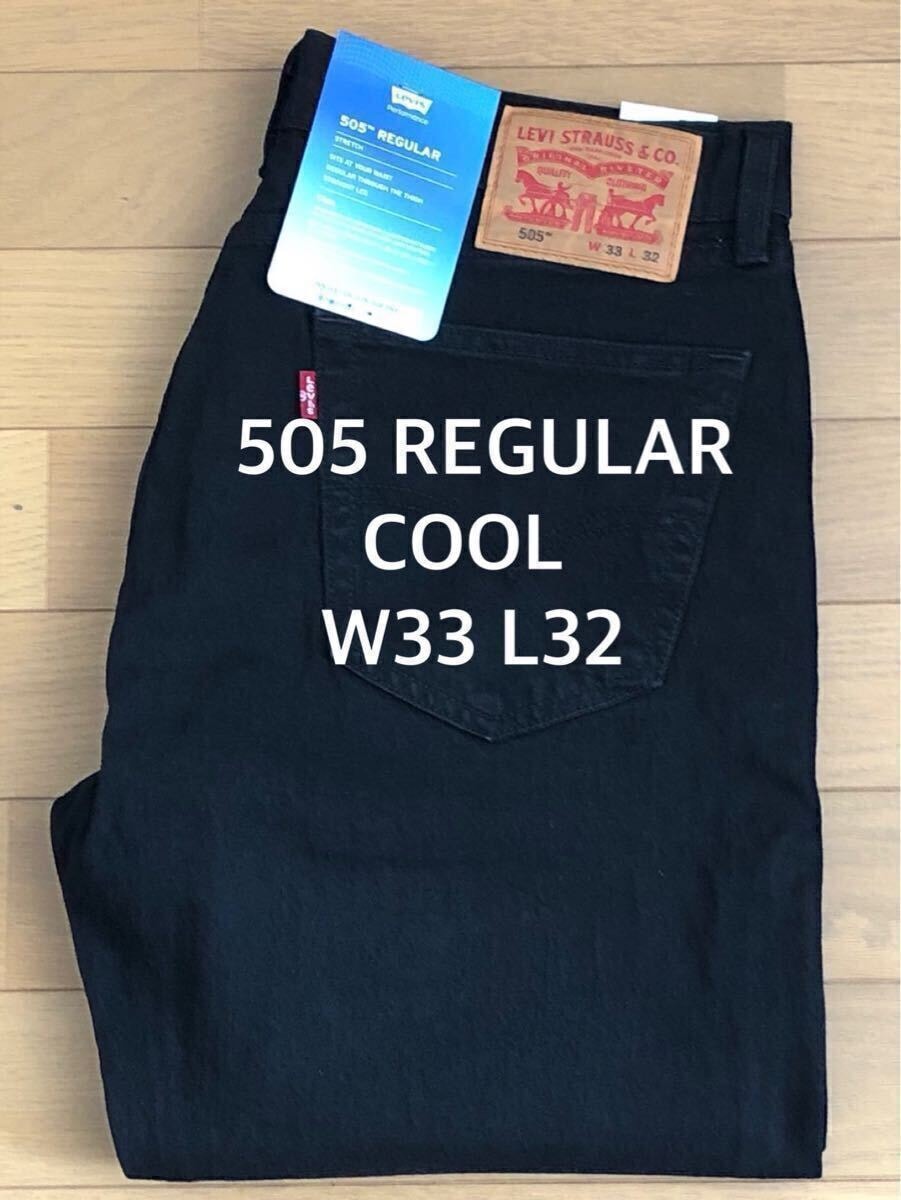 Levi's 505 REGULAR BLACK COOL COLLECTION W33 L32