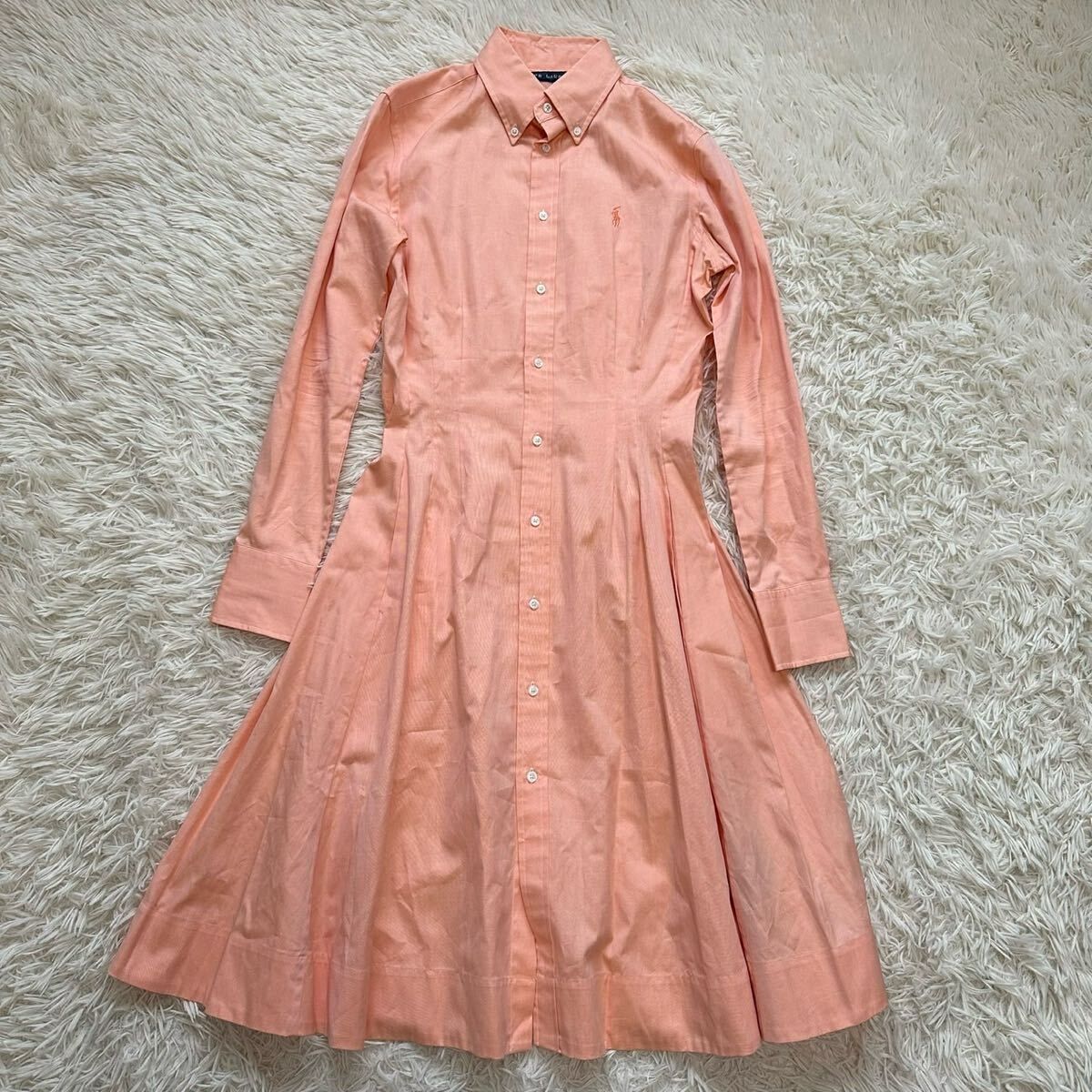 【美品】RALPH LAUREN ラルフローレン 4 M シャツワンピース 長袖