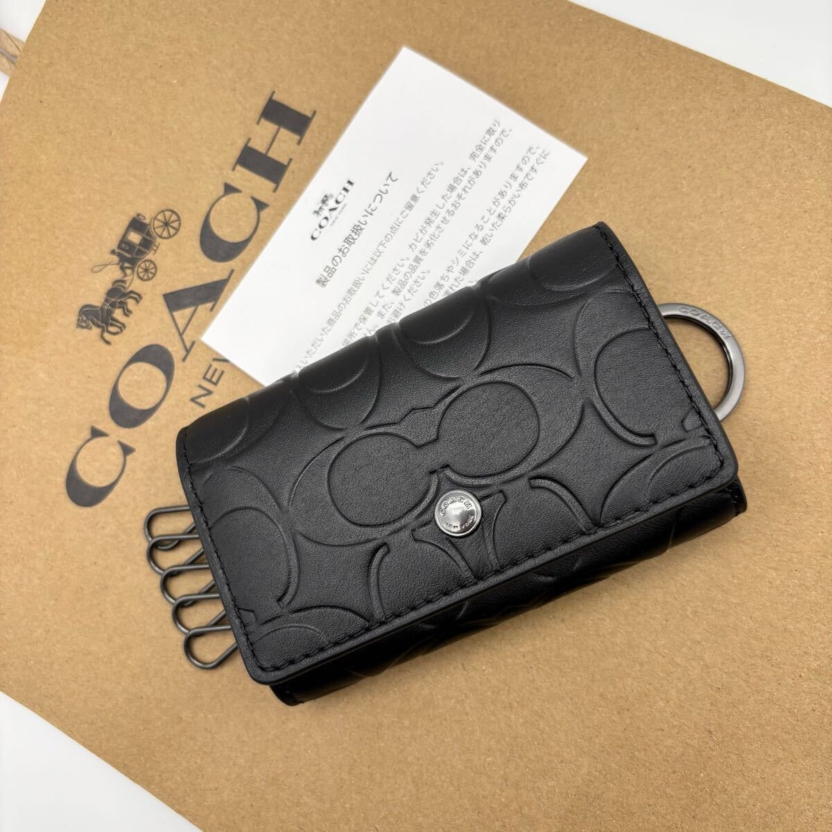 新品・未使用(ワケあり)】【COACH☆新品】ファイブ リング キー ケース  