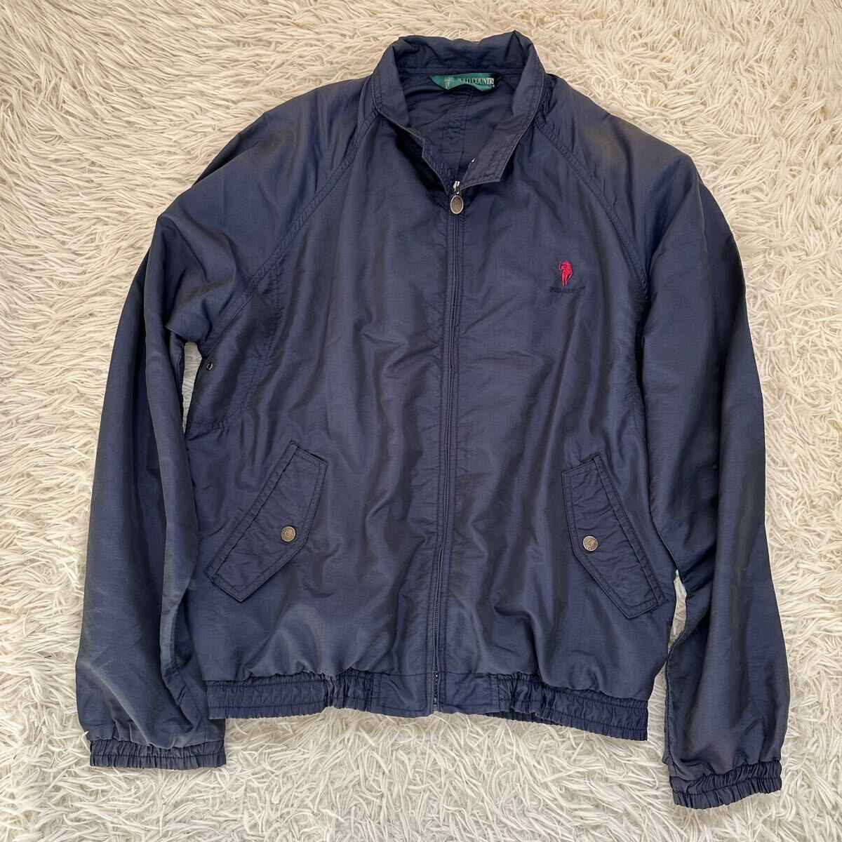 【POLOCOUNTRY】ポロカントリー L ナイロンジャケット ネイビー