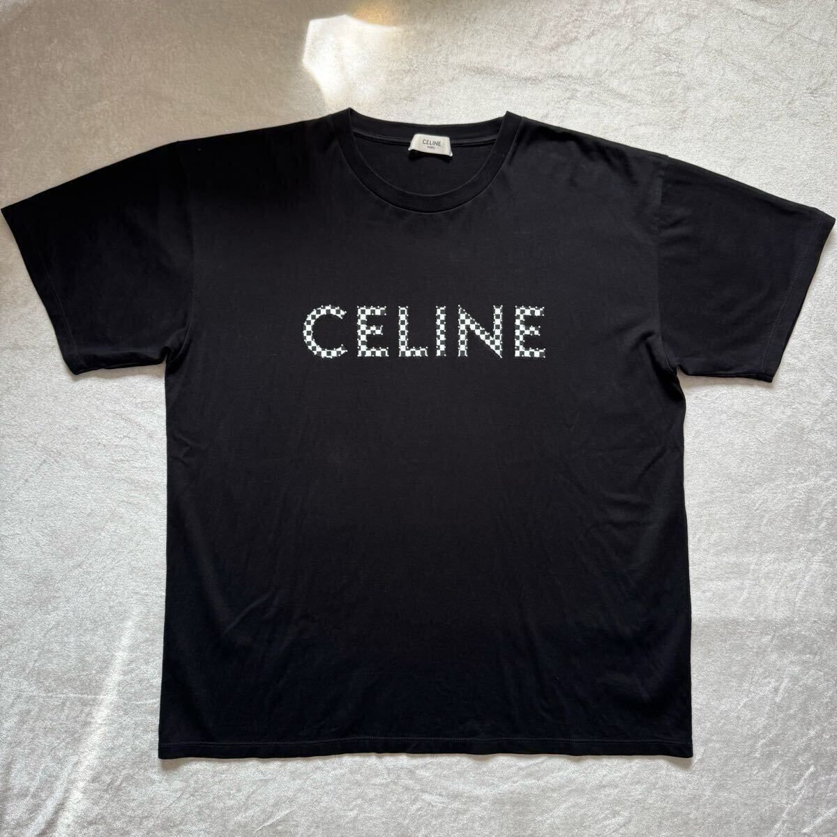 CELINE エディスリマン チェッカースタッズロゴ Tシャツ S サイズ
