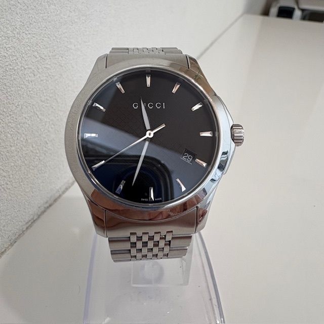 グッチ GUCCI Gタイムレス メンズ時計 126.4 14486474 SS/QZ 黒文字盤