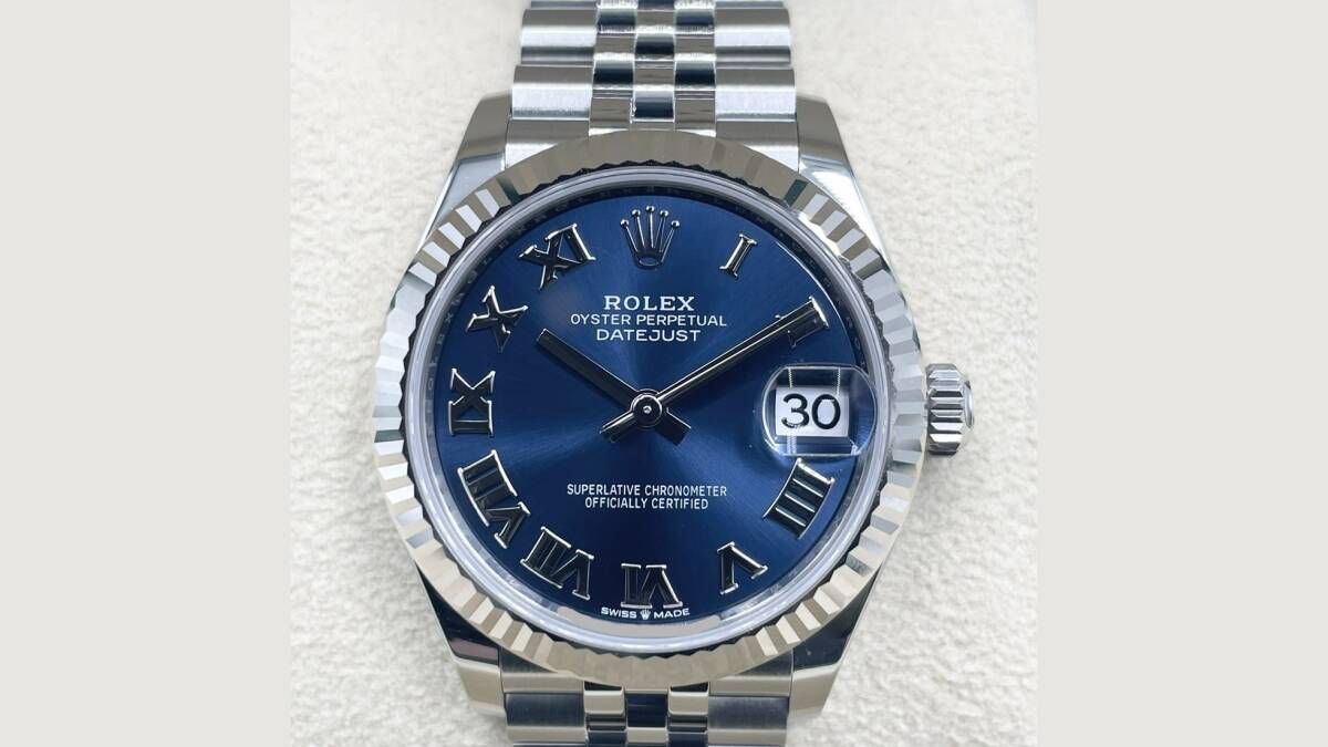 ロレックス デイトジャスト ランダム 278274 ROLEX 腕時計 ブルー文字盤 ローマ 【安心保証】