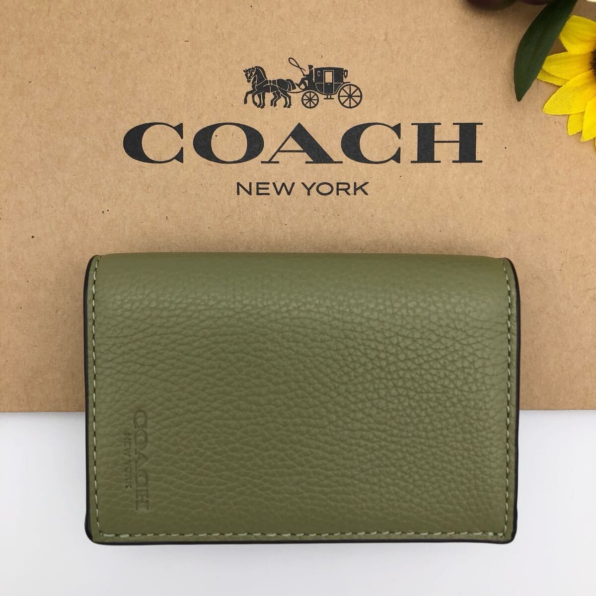 COACH ★大人気★ バイフォールド カードケース モス 名刺入れ CS476 MOS 新品