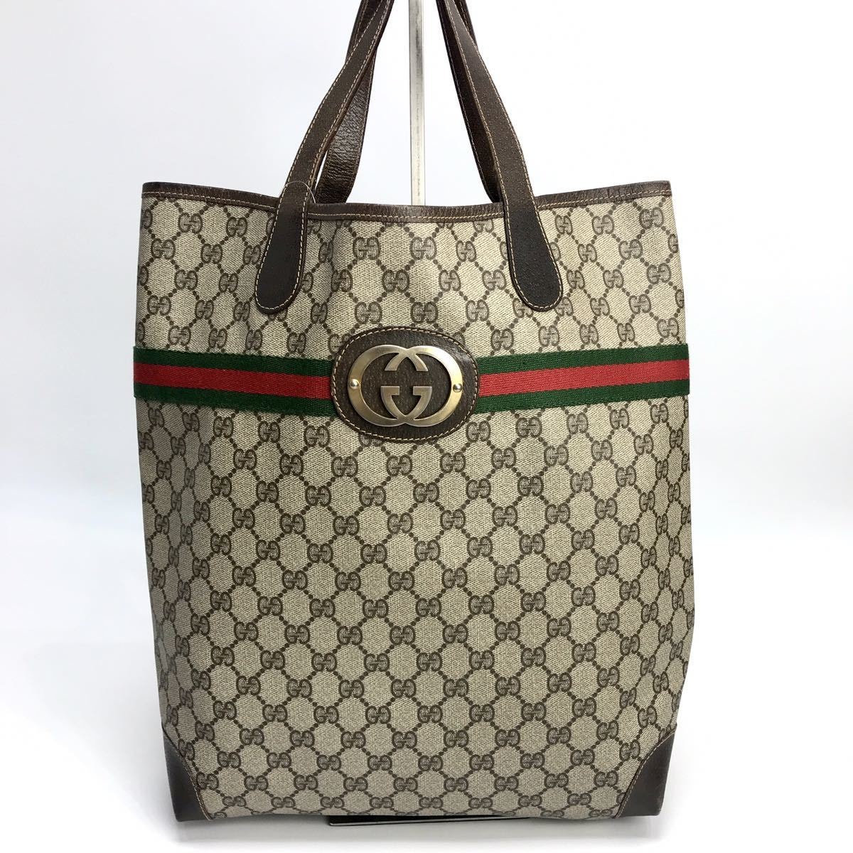 GUCCI オールドグッチ ブラウン トートバッグ ショルダーバッグ 