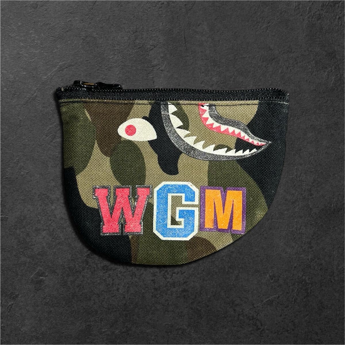 A BATHING APE シャーク コインケース 小銭入れ 財布 カモ WGM 迷彩 BAPE SHARK