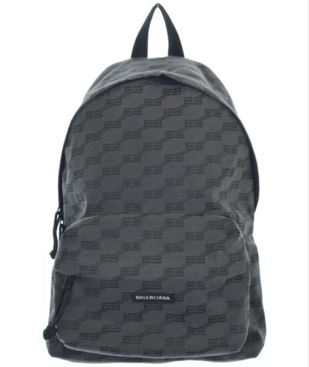 BALENCIAGA バックパック リュック バレンシアガ 古着 ブラック ナイロン BLK デイパック 総柄