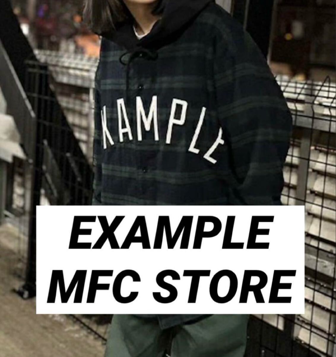 EXAMPLE ARCH LOGO BB SHIRTS チェック　ロゴシャツ　MFC STORE