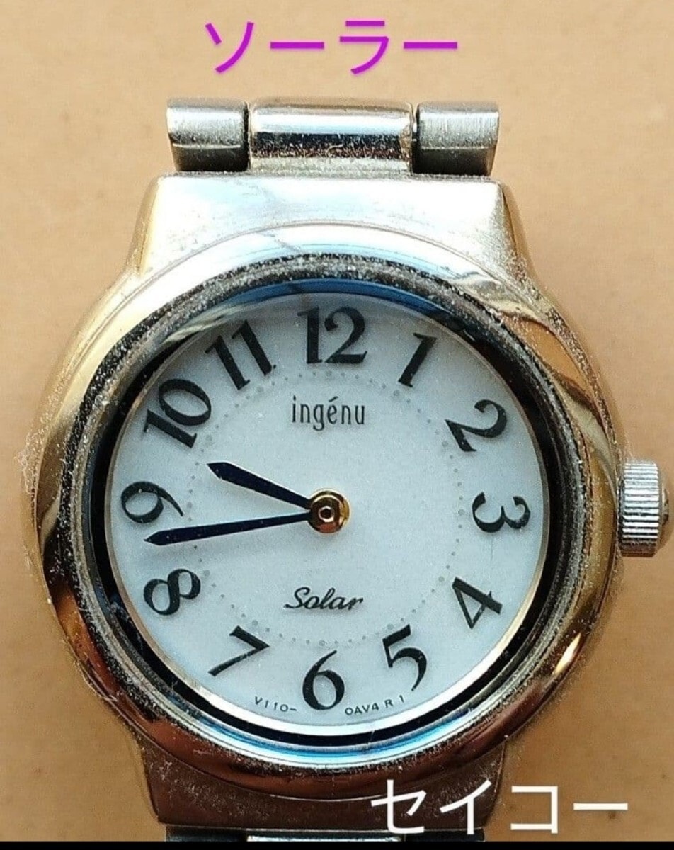 BG40　セイコー・アルバ　アンジェーヌ　ソーラー時計　稼働品　レディース