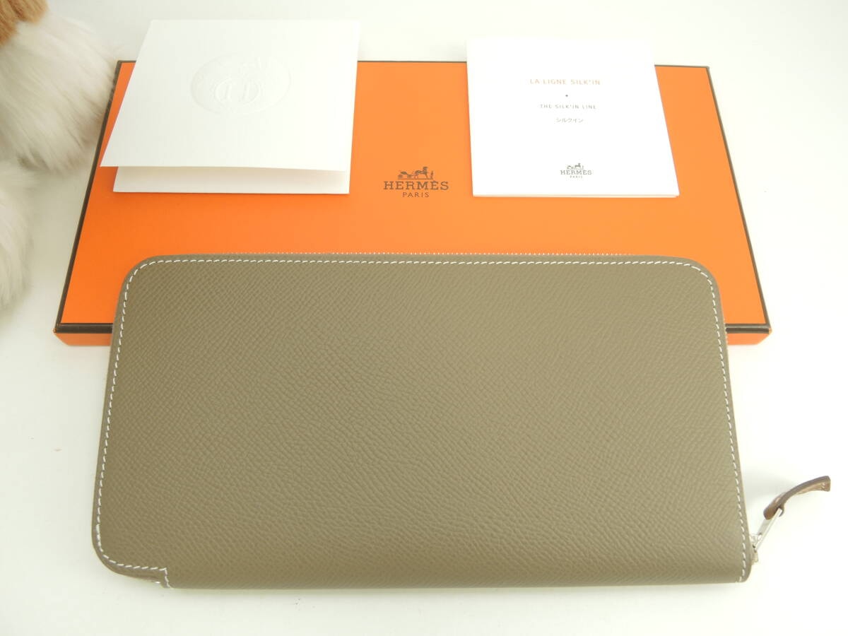 【6db2160】エルメス 長財布 ベアンスフレ シェブルミゾル オレンジポピー シルバー金具 T刻印【中古】レディース HERMES - ☆SALE【6db2160】エルメス 長財布 ベアンスフレ