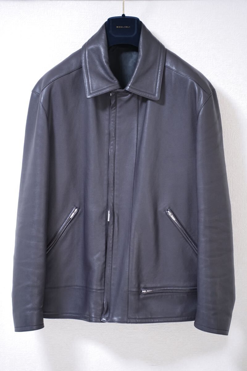 HERMÈS エルメス レザーブルゾン 52 バッファロー グレージュ HERMÈS エルメス レザーブルゾン 52 バッファロー グレージュ