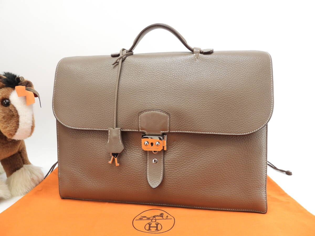 B (目立った傷や汚れなし)】エルメス サックアデペッシュ38 トリヨン