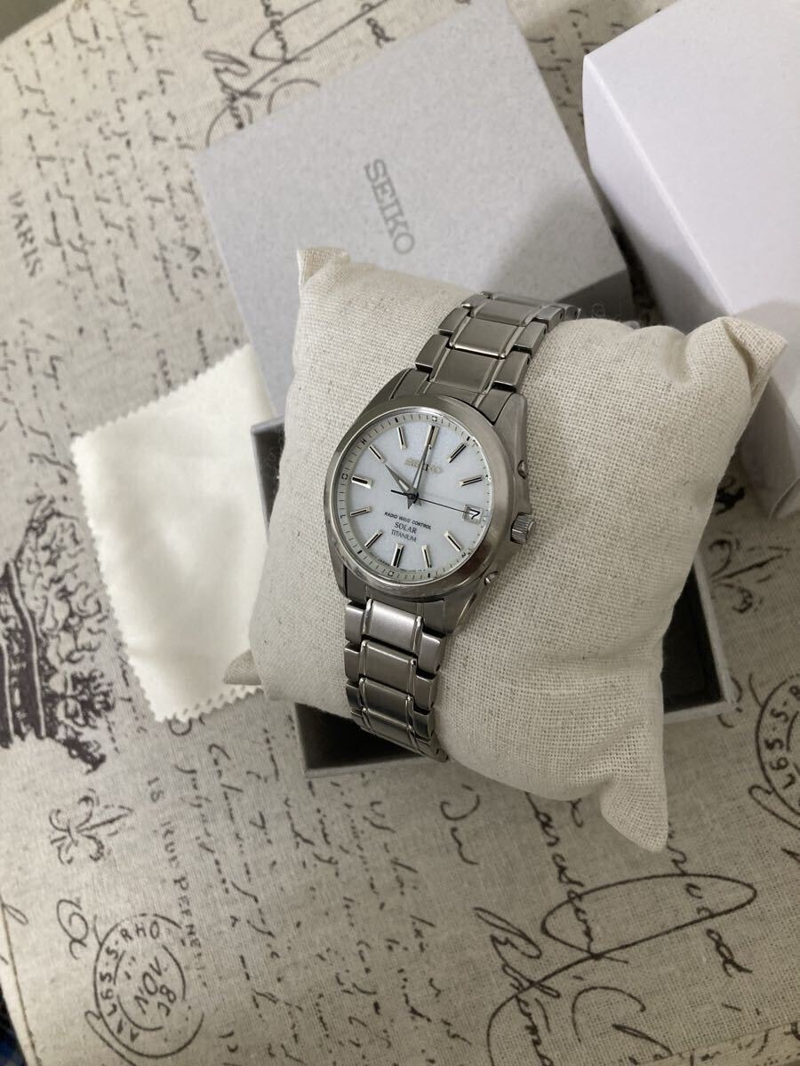 良品！ 貴重！ SEIKO セイコー 電波ソーラー チタン GS チタニウム メンズ SBTM213