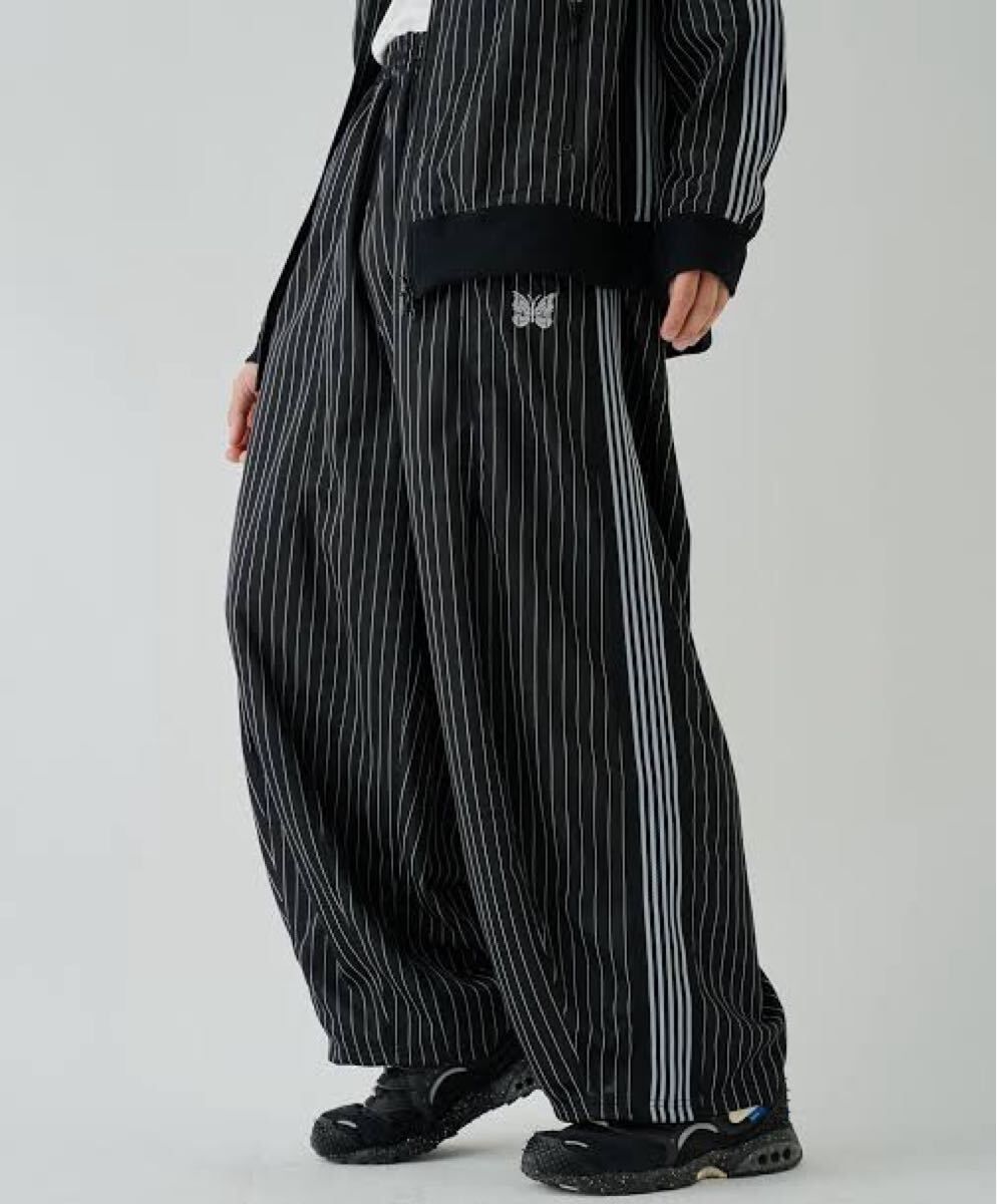 needles studious 24ss トラックパンツ　ヒザデル　ストライプ