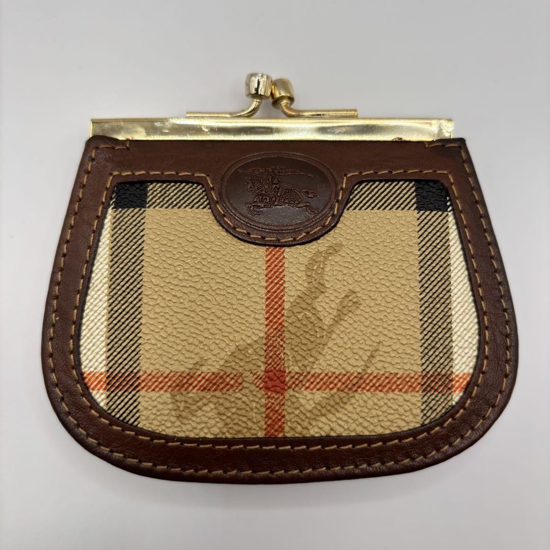 Burberryバーバリー ノバチェック がま口 コインケース レア希少美品正規 美品 バーバリー コインケース 小銭入れ がま口 ノバチェック