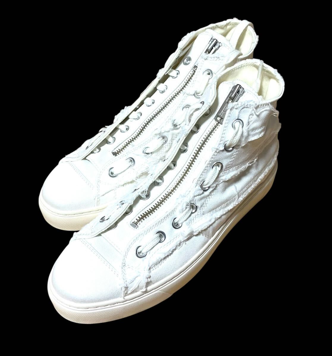 未使用 undercover アンダーカバー カサネハギ ハイカット ファスナースニーカー　L 27cm 27.5cm 白 UI1C4F01 