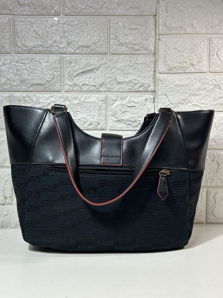 【極美品】BALENCIAGA バレンシアガ モノグラム トートバッグ レザー ハンドバッグ 黒 ブラック 希少 長期保存品