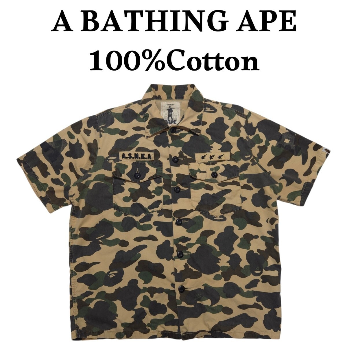 D (傷や汚れあり)】A BATHING APE アベイシングエイプ ポロシャツ