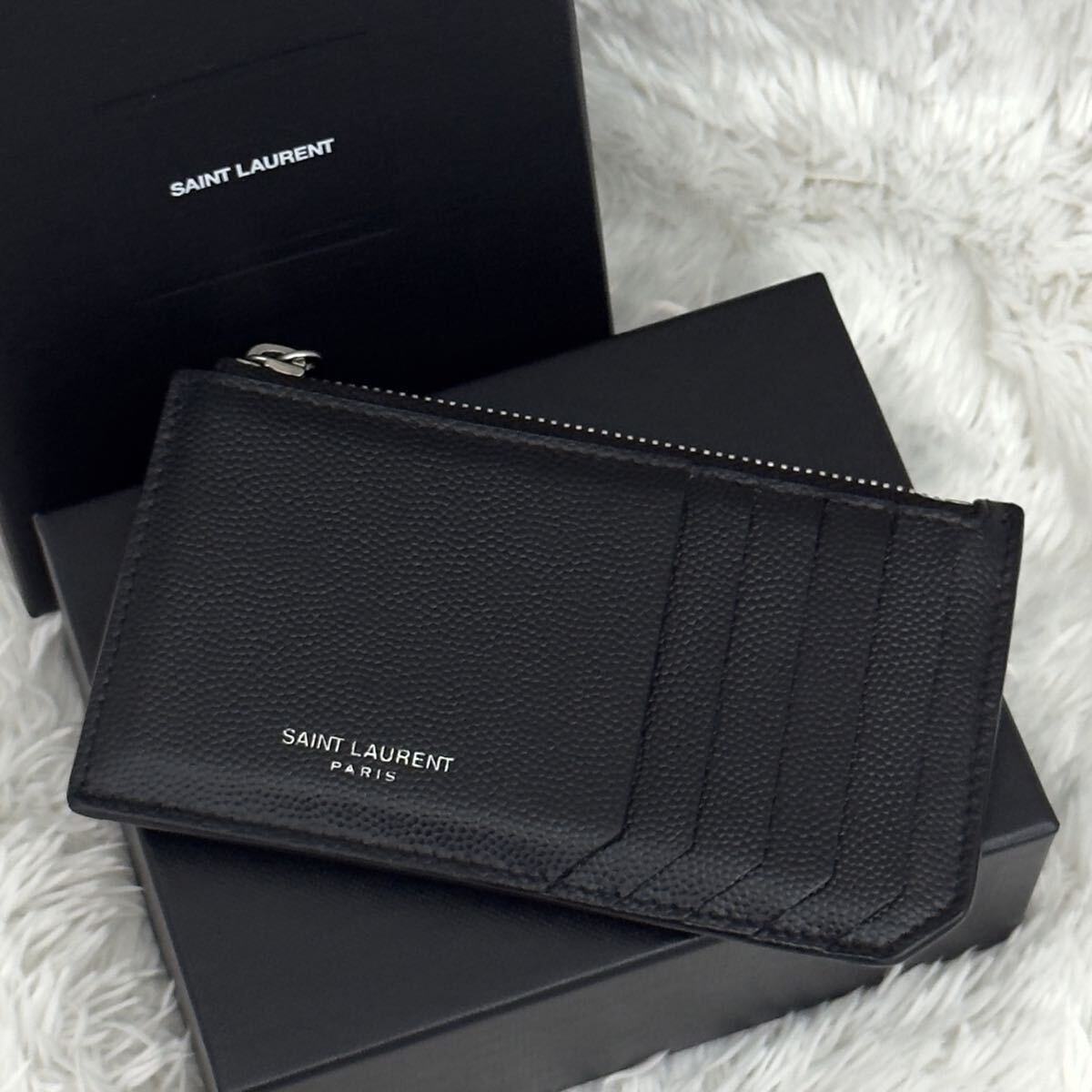 YSL  サンローラン　オリガミ　タイニーウォレット(グレインレザー)財布 SAINT LAURENT/サンローラン_women通販 | YSLライン オリガミ タイニー
