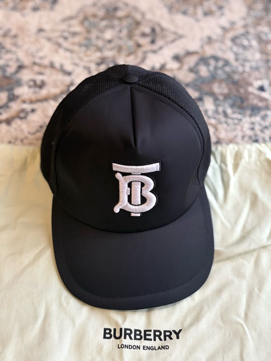 超美品　BURBERRY ブラック ベースボールキャップ 