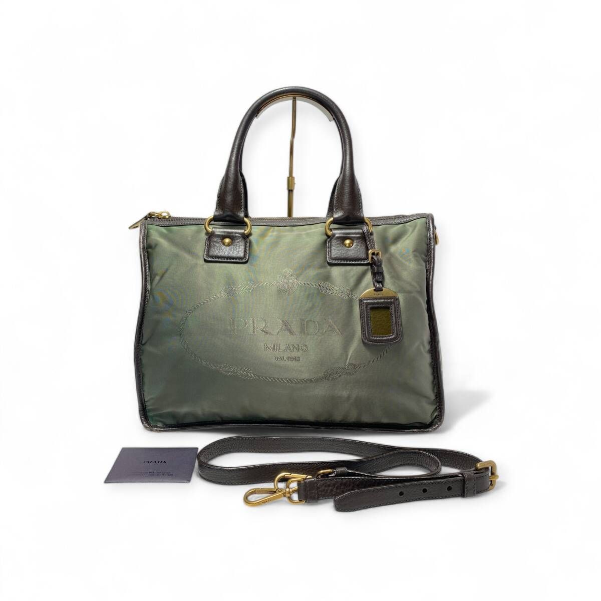 PRADA カーキ　ナイロン ハンドバッグ 楽天市場】プラダ ナイロン バッグ カーキの通販