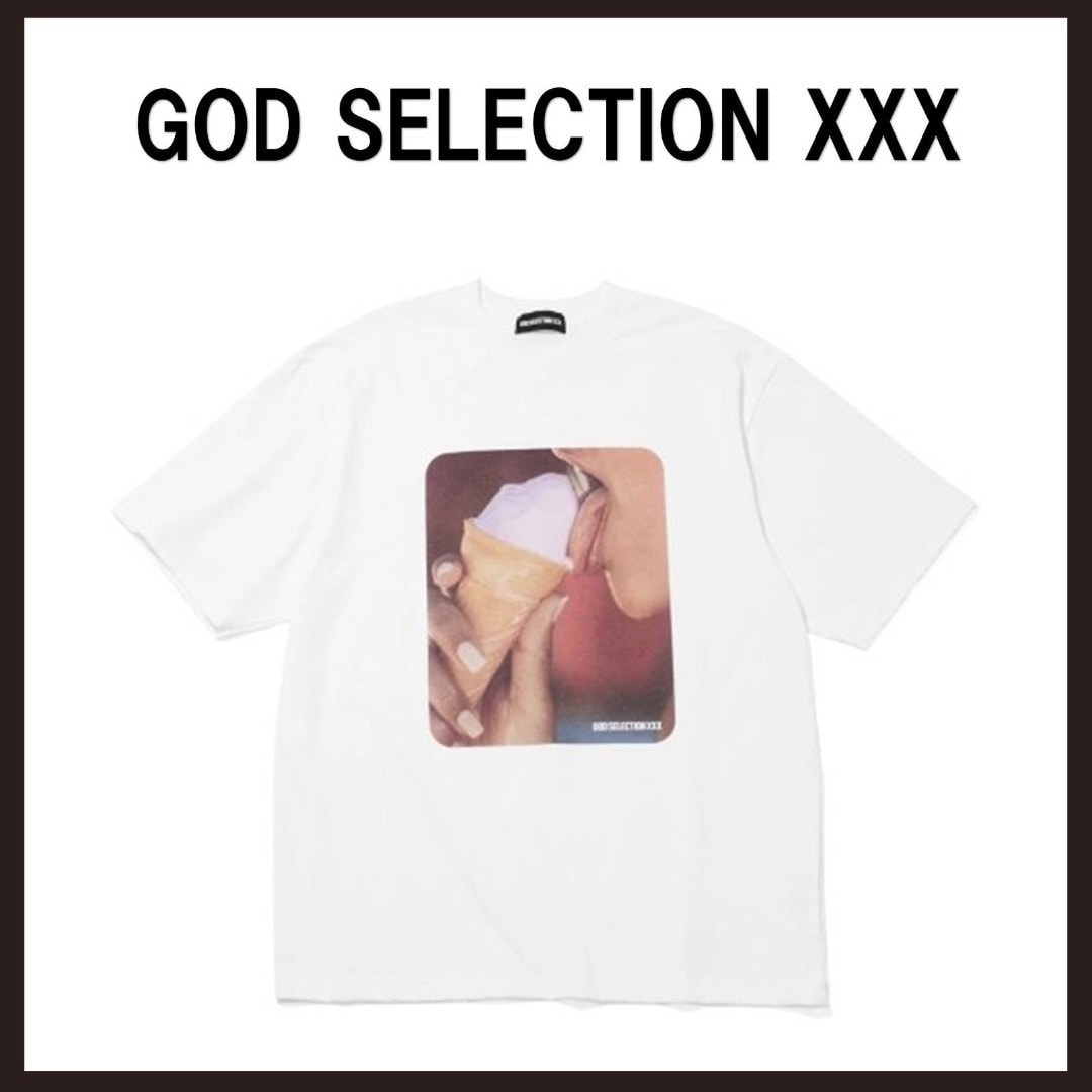GOD SELECTION XXX 8TH ANNIVERSARY PRINT T-SHIRT 