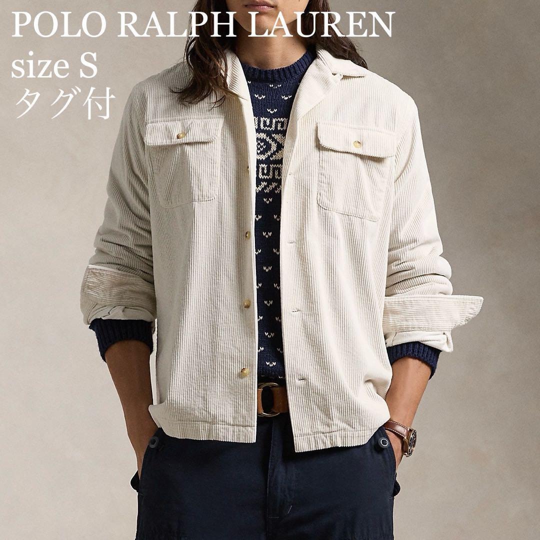 未使用タグ付 POLO RALPH LAUREN ポロラルフローレン オープンカラーシャツ コーデュロイ アイボリー