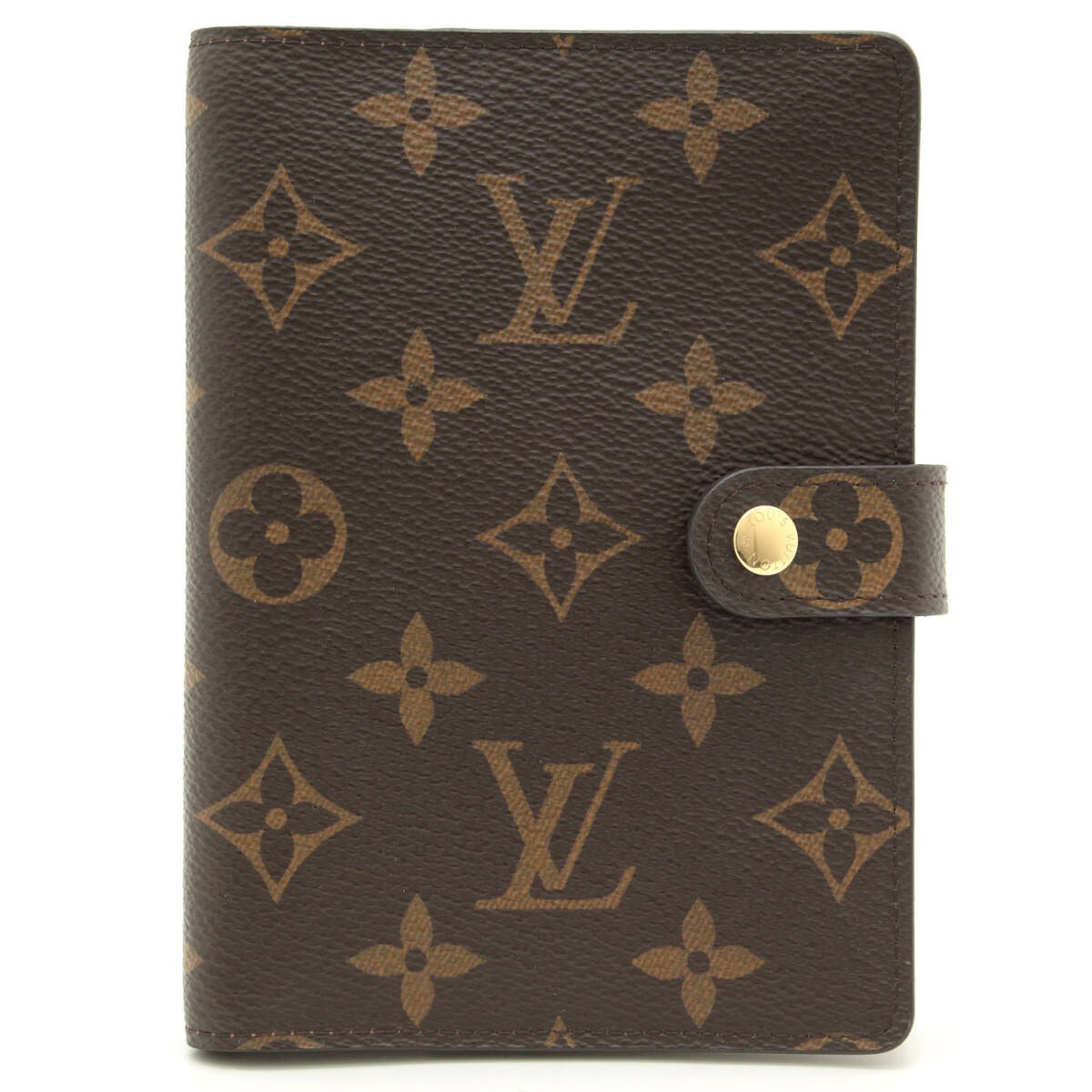 中古 LOUIS VUITTON ルイ・ヴィトン 手帳カバー モノグラム アジェンダPM R20005 ブラウン フランス製 RFID入 Aランク レディース 手帳