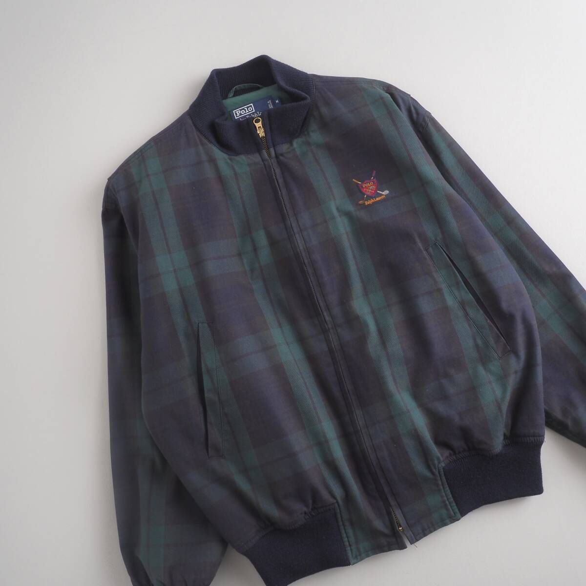 ラルフローレン　Ralph Lauren　ブルゾン　スイングトップ　ブラックウォッチ柄　メンズ　美品
