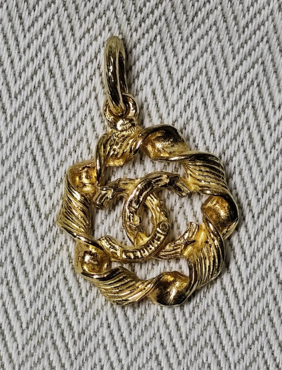 CHANEL シャネル ココマーク ネックレス ペンダント トップ ゴールド ヴィンテージ 超美品