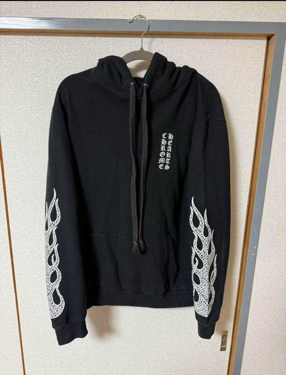 クロムハーツ　リンカン購入　国内正規品　希少　ファイヤー　フレア　プルオーバー　パーカー　　ホースシュー　XLサイズ
