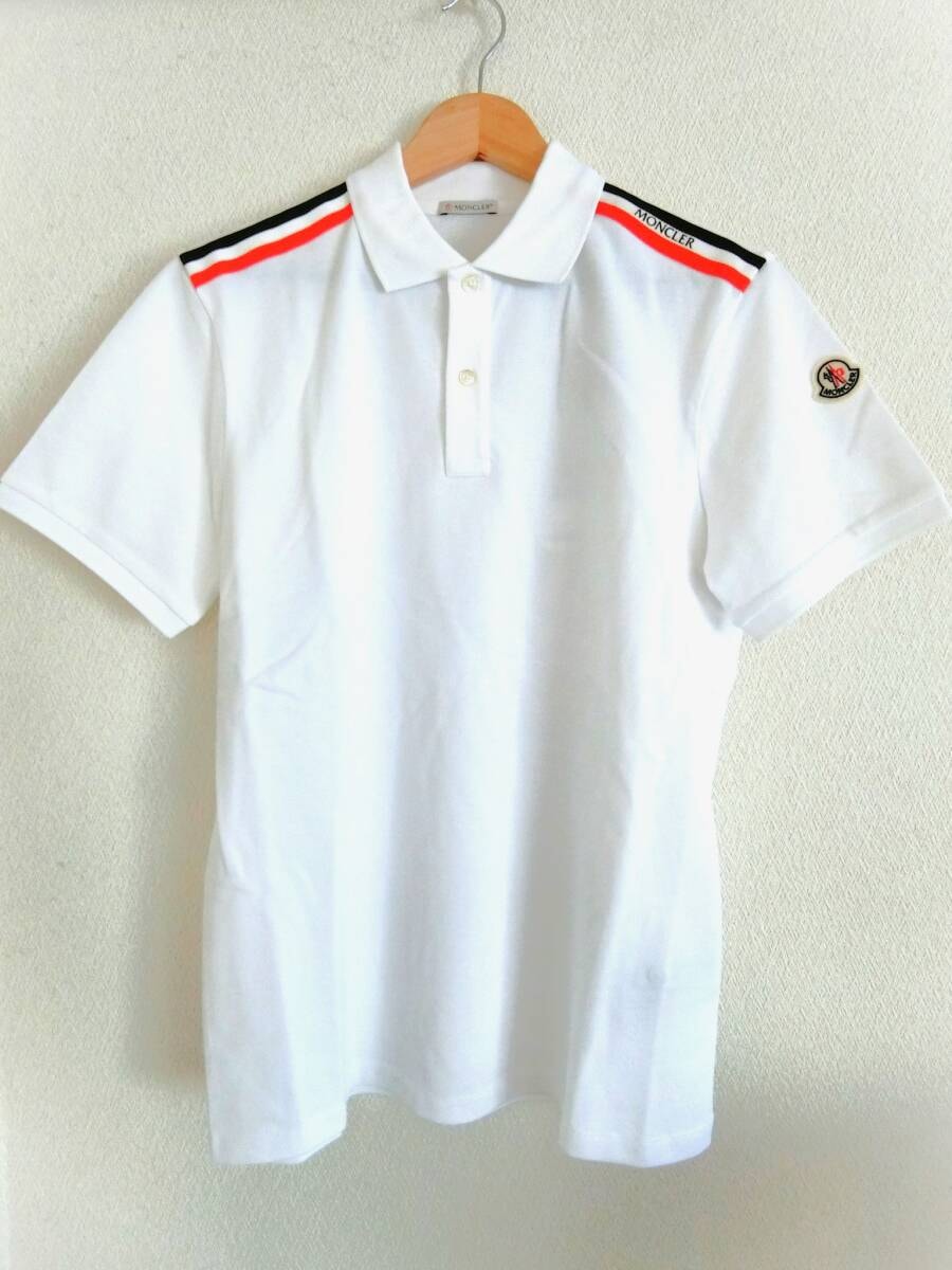 【確実正規品 美品】モンクレール トリコロール ポロシャツ ロゴワッペン M 新品・未使用(ワケあり)】【新品 タグ付】MONCLER ポロシャツ