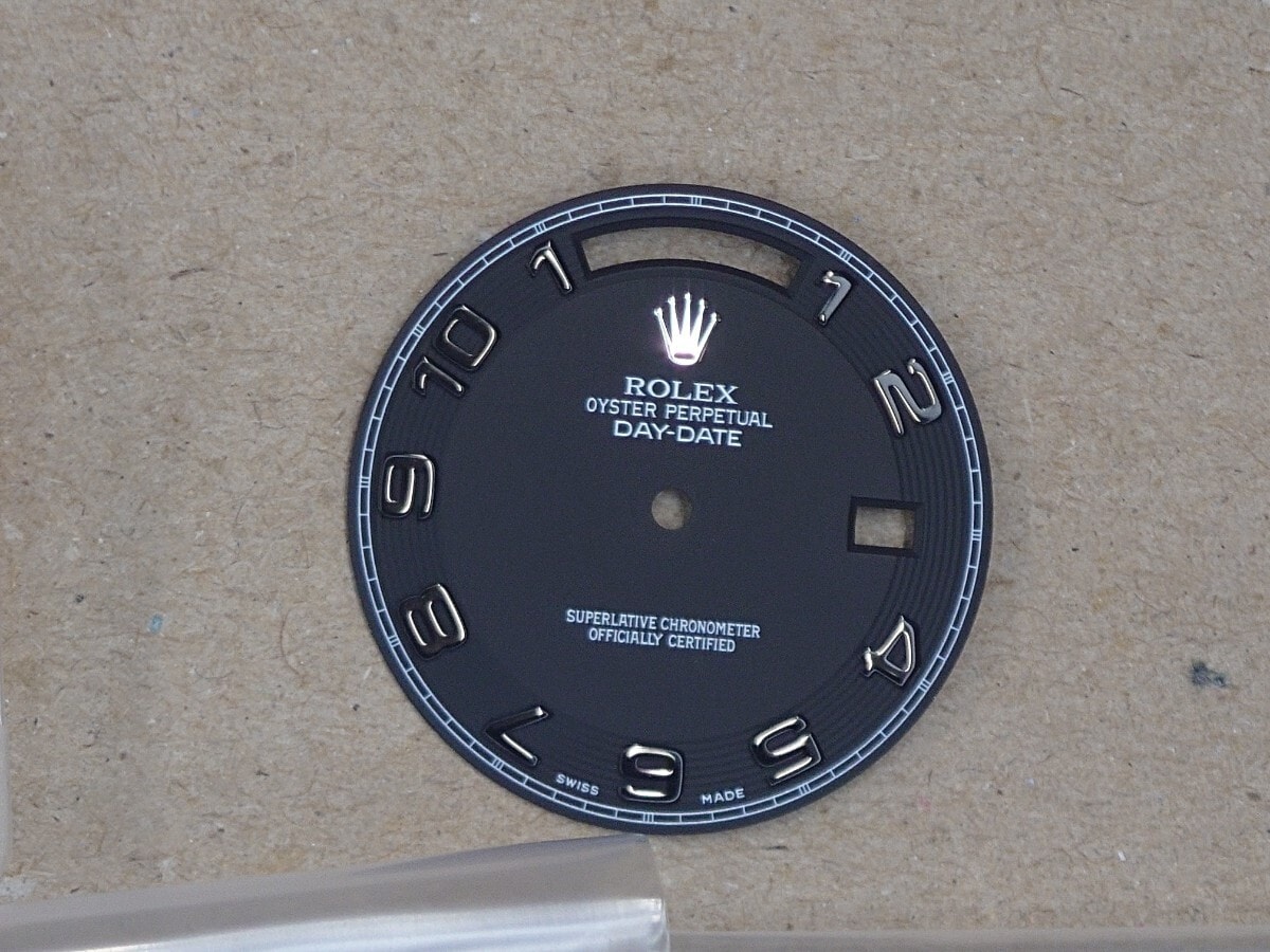 ROLEX Dial DAY-DATEⅡ Ref.218239/218206 ロレックス 　デイデイトⅡ　文字盤 アラビアン 黒文字盤 針付き 美品